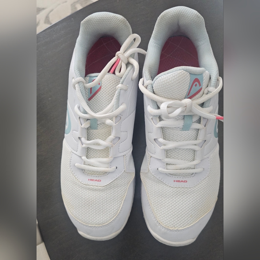 Head  REVOLT COURT White and TURQUISE  Sneakers SZ 9